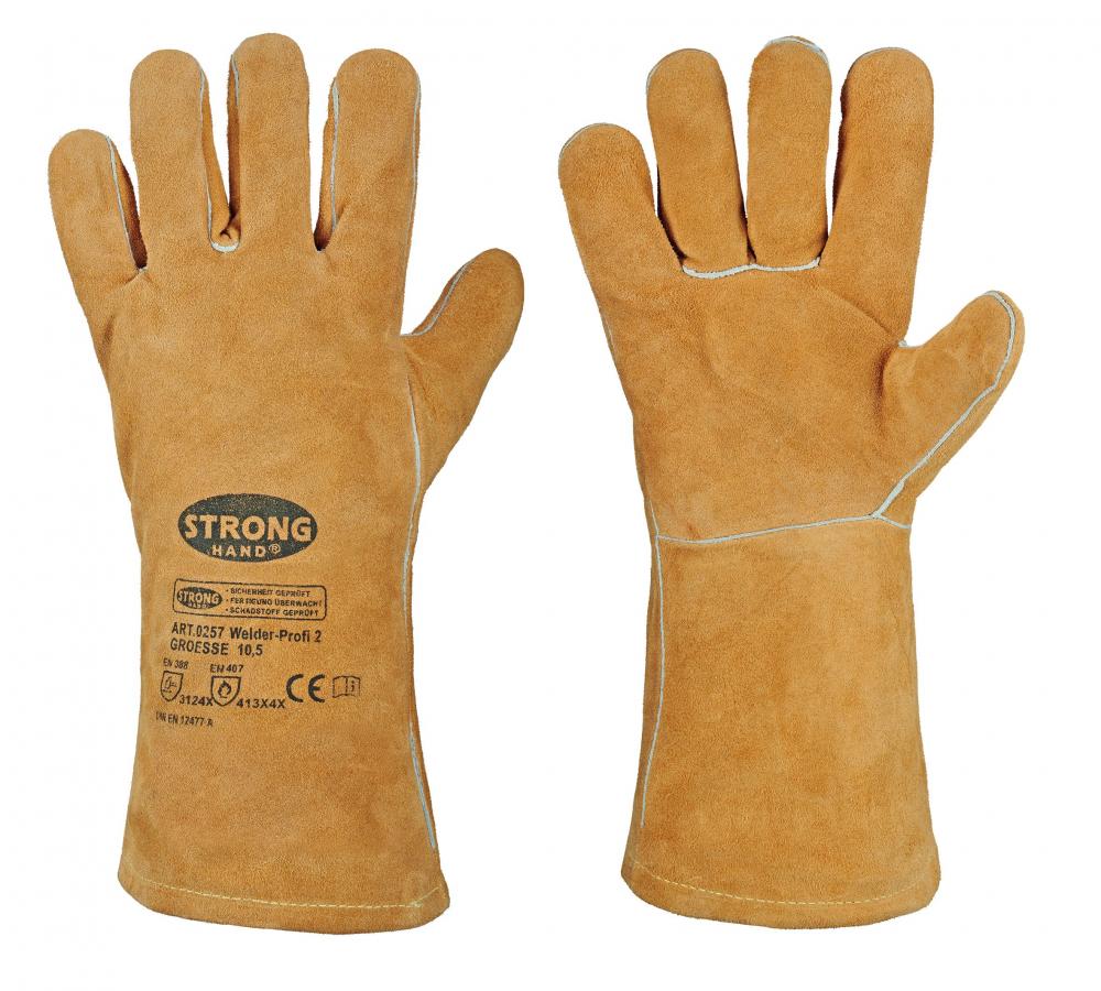 Schweißerschutzhandschuh braun leder