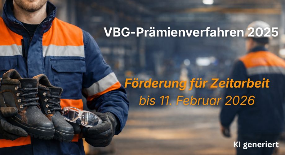 VBG-Prämienverfahren 2025/2026: Prävention lohnt sich für Personaldienstleister