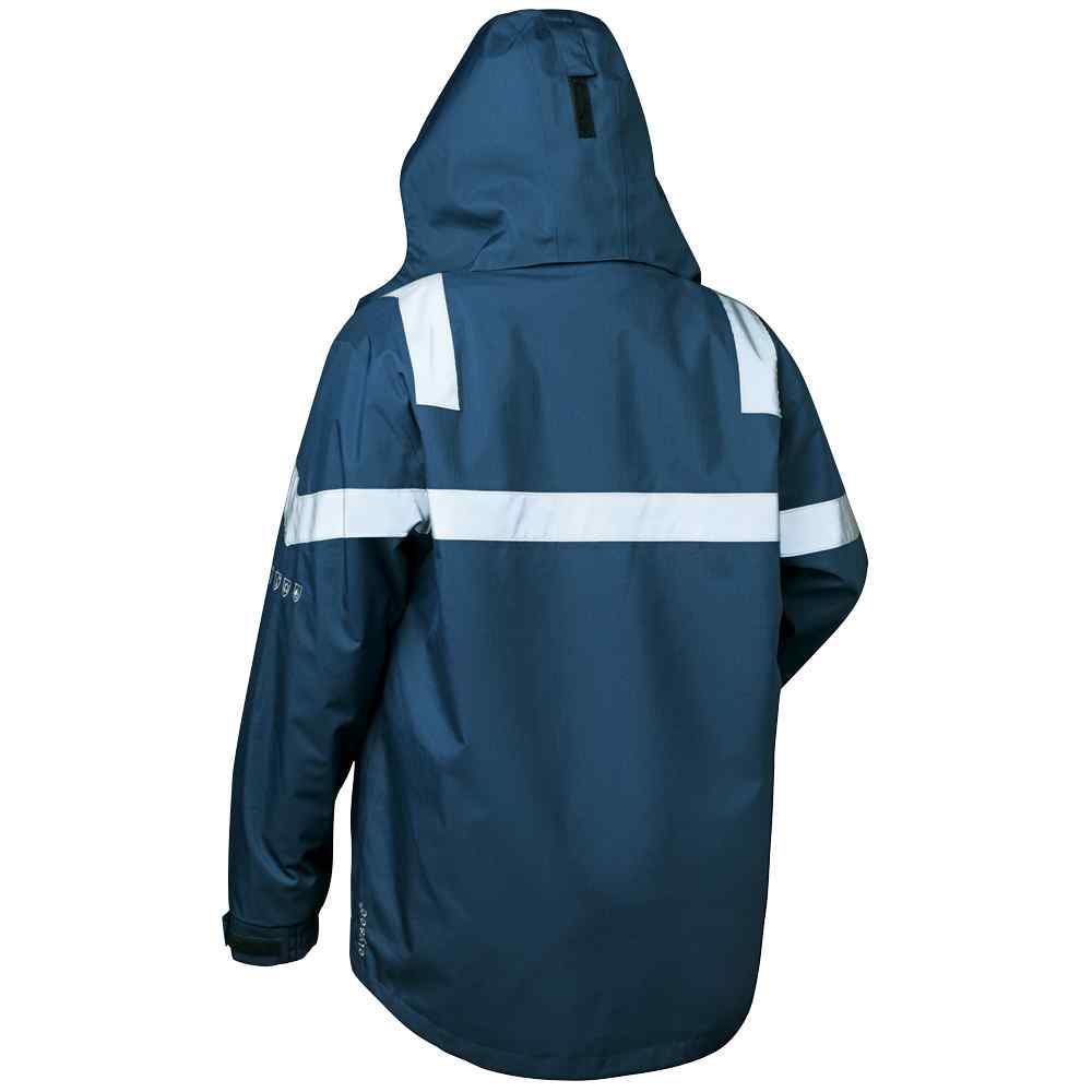 Multinorm-Langjacke-Blau ansicht von hinten